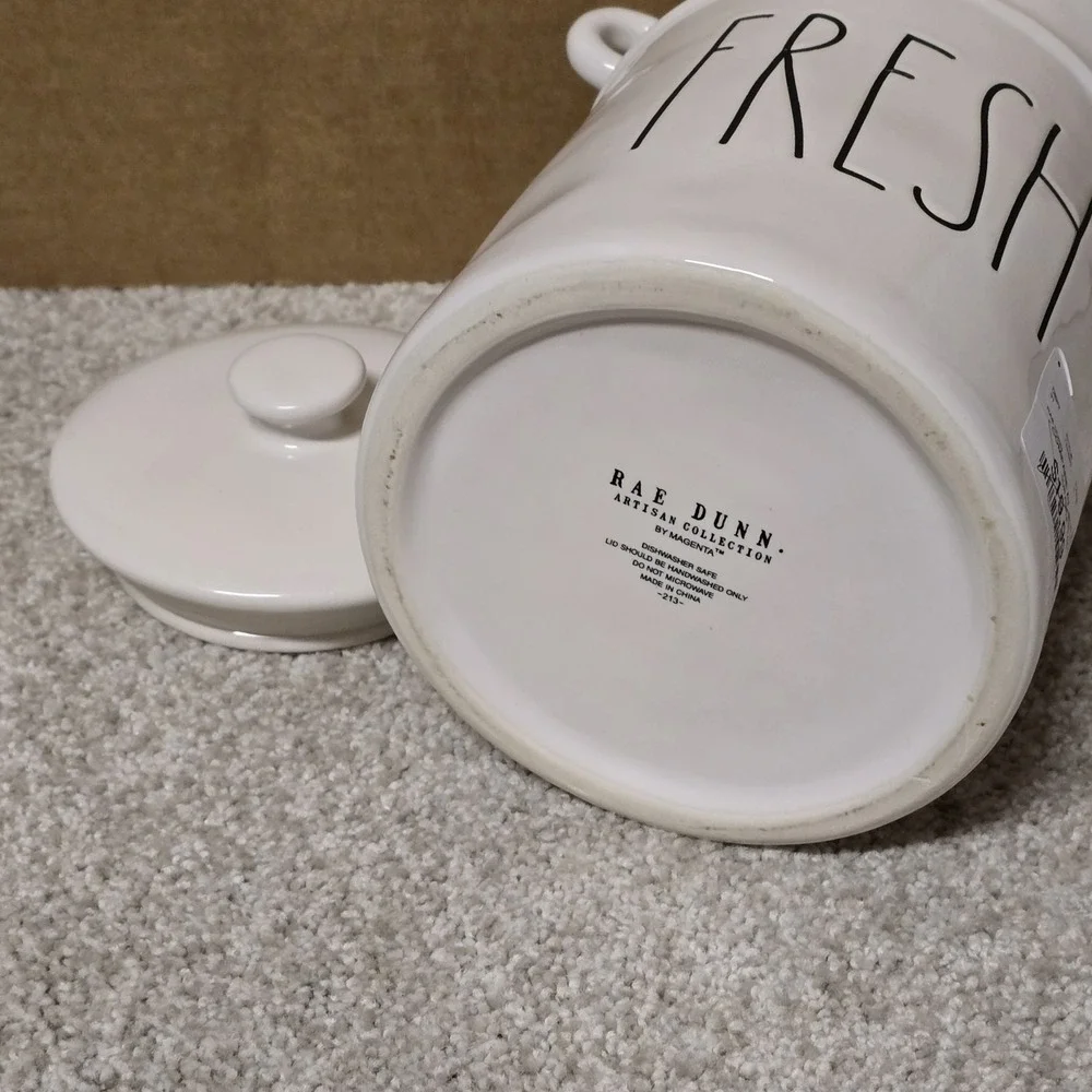 New‎ Rae Dunn FRESH Milk Jug Vase with Handles Farm
